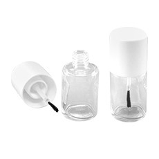 Glass Nail Polish Bottle with Brush in Cap, 15 mL