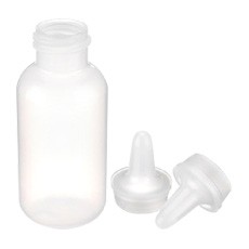 Plastic Bottle with Dropper, Clear, 1 oz/30 mL