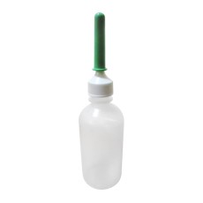 Plastic Enema Bottle with Green Lubricated Tip, Clear, 20-410, 4 oz/120 mL