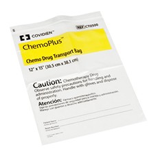 ChemoPlus Chemo Drug Transport Bag, Covidien, White, 4 mil, 6"× 9"